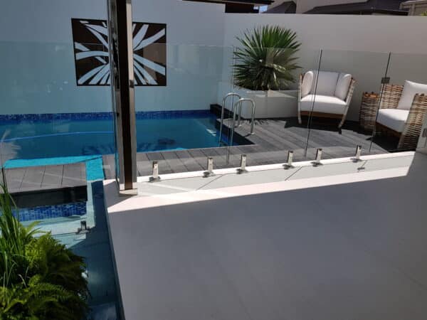 Millboard premium decking design improving quality of the pool.