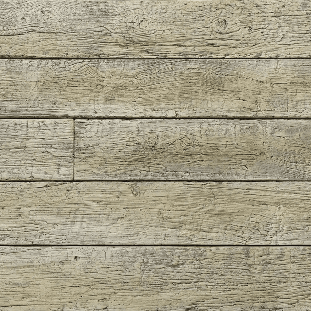 Close-up view of driftwood style composite decking