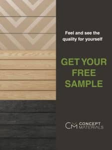 free sample banner by Concept Materials Composite Decking